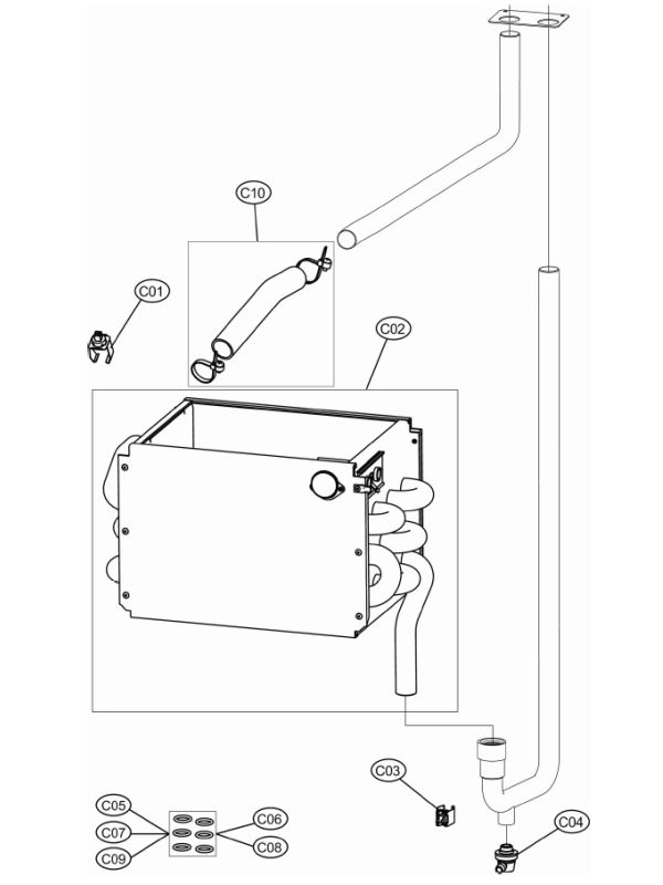 Exploded Diagram for WATER LINE ASSY
