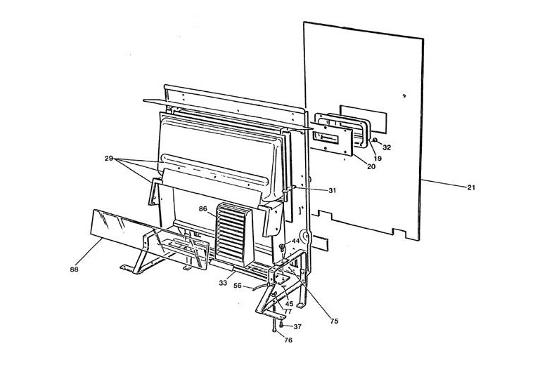 Exploded Diagram for FIREBOX ASSEMBLY