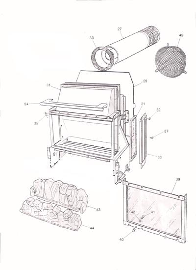 Exploded Diagram for FIREBOX ASSEMBLY