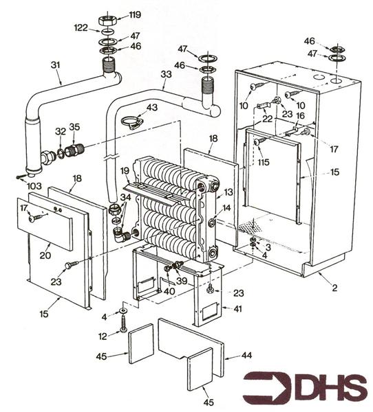 Exploded Diagram for HEAT EXCHANGER ASSY