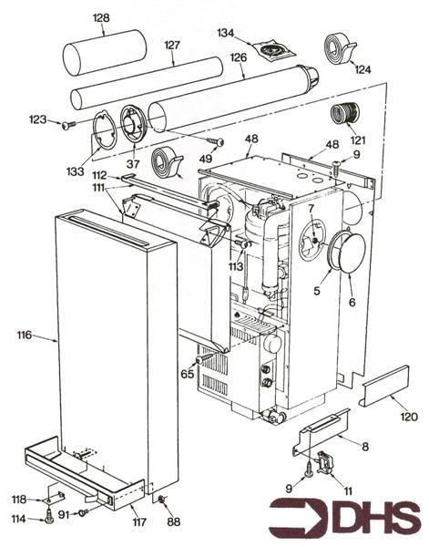 Exploded Diagram for HEAT EXCHANGER/CASING