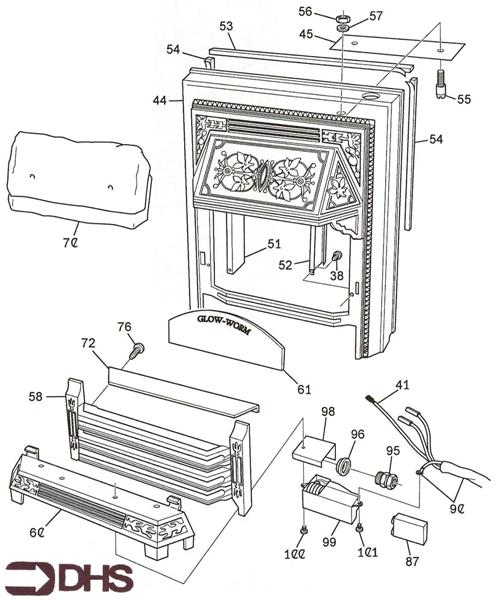 Exploded Diagram for FIRE SURROUND