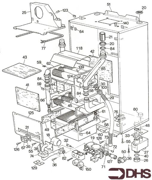 Exploded Diagram for HEAT EXCHANGER