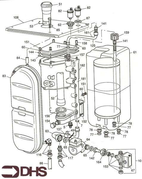 Exploded Diagram for HEAT EXCHANGER