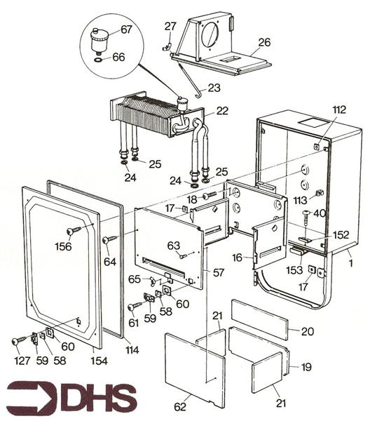 Exploded Diagram for HEAT EXCHANGER