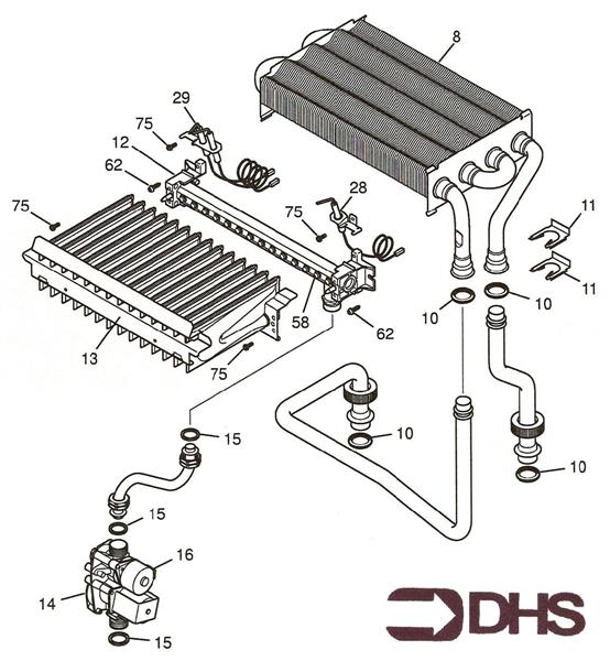 Exploded Diagram for HEAT EXCHANGER