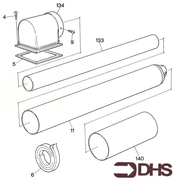 Exploded Diagram for FLUE ASSY