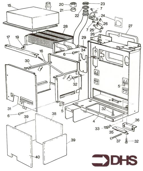Exploded Diagram for HEAT EXCHANGER