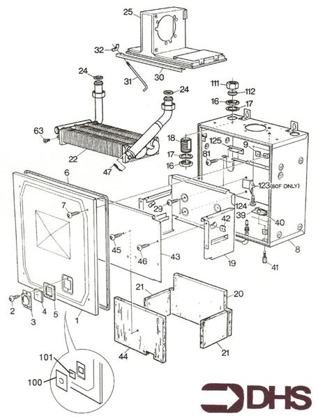 Exploded Diagram for HEAT EXCHANGER