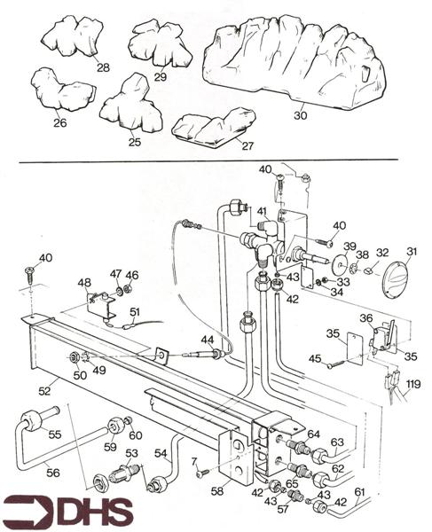 Exploded Diagram for GAS CONTROL SYSTEM