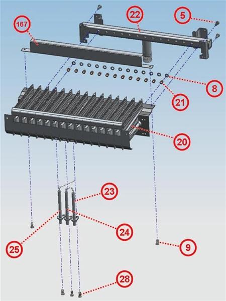 Exploded Diagram for BURNER ASSEMBLY