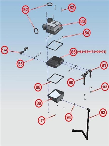 Exploded Diagram for TURBO HEAT EX.