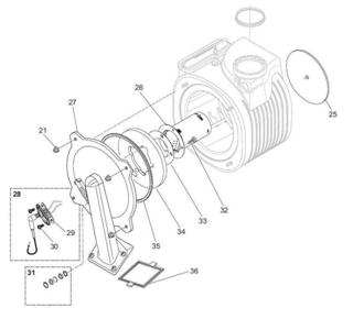 Exploded Diagram for BURNER ASSEMBLY