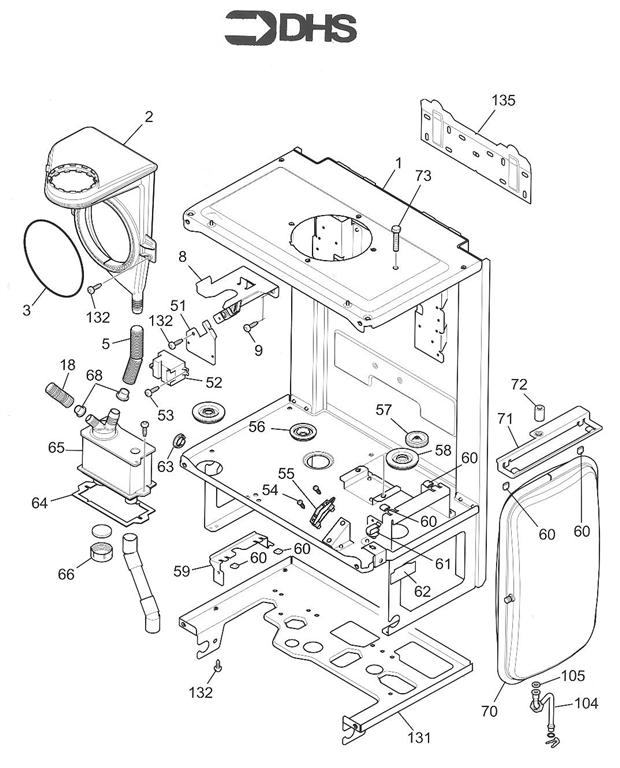 Exploded Diagram for HEAT EXCHANGER