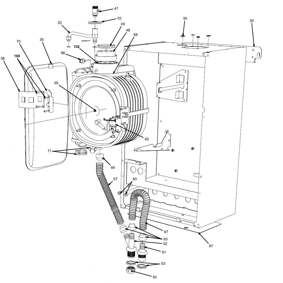 Exploded Diagram for HEAT EXCHANGER