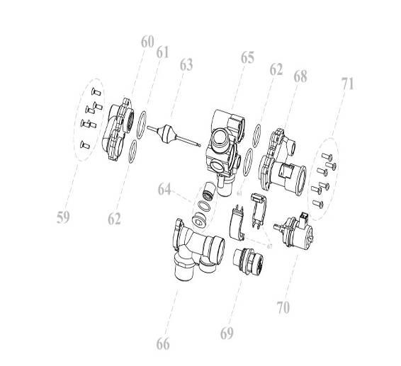 Exploded Diagram for DIVERTER VALVE
