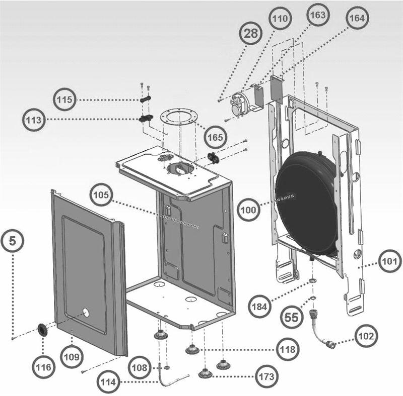 Exploded Diagram for MAIN FRAME