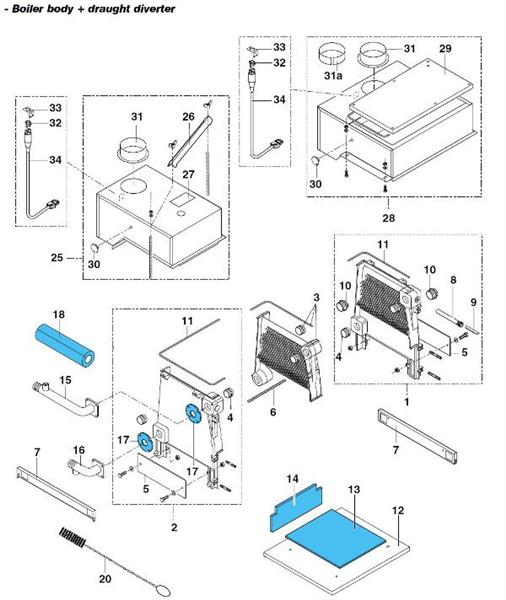 Exploded Diagram for BOILER BODY