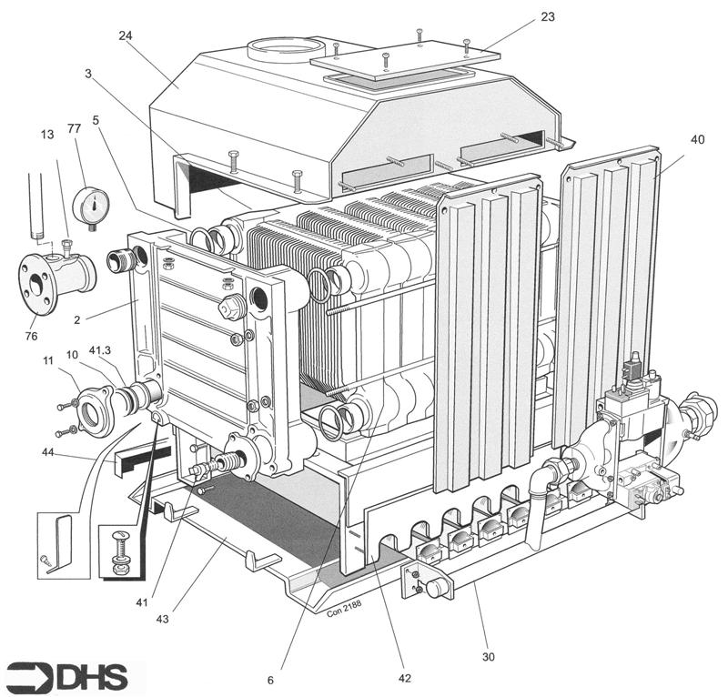 Exploded Diagram for BOILER BODY ASSY