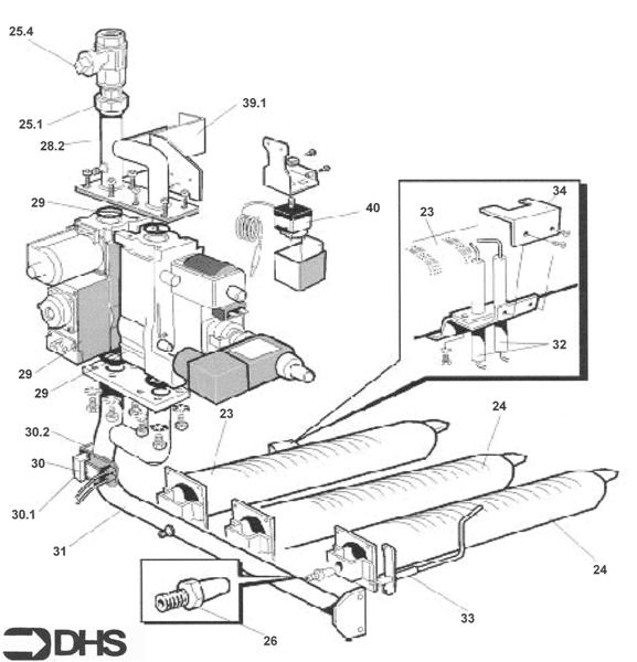 Exploded Diagram for GAS LINE ASSY