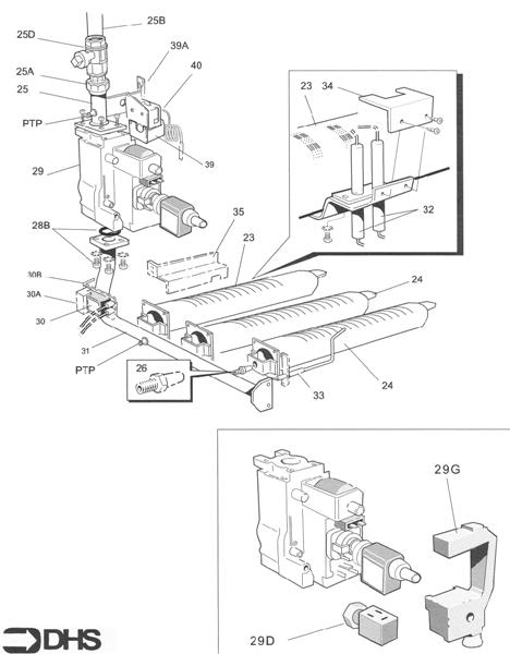 Exploded Diagram for BURNER ASSY 40-60