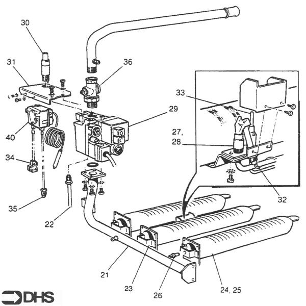 Exploded Diagram for BURNER ASSY