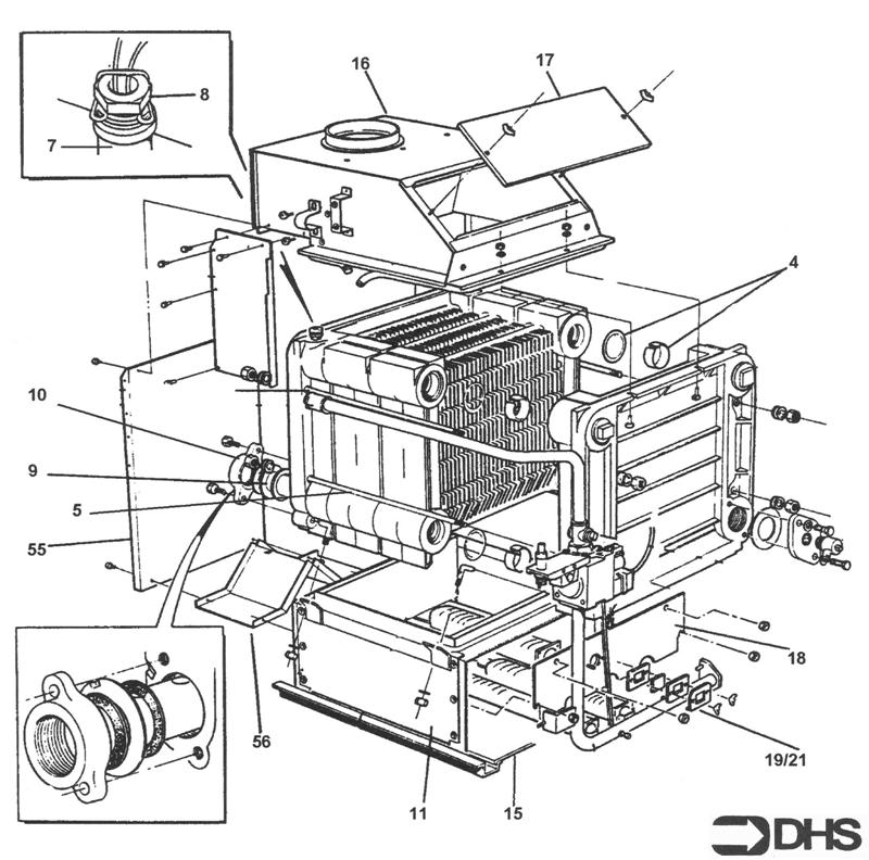 Exploded Diagram for BOILER BODY ASSY