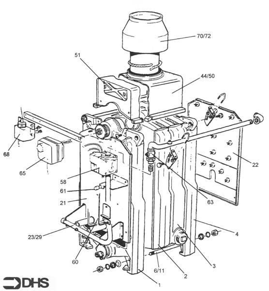 Exploded Diagram for BOILER BODY ASSY