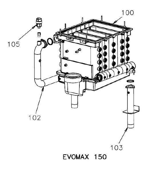 Exploded Diagram for HEAT EXCHANGER ASSEMBLY