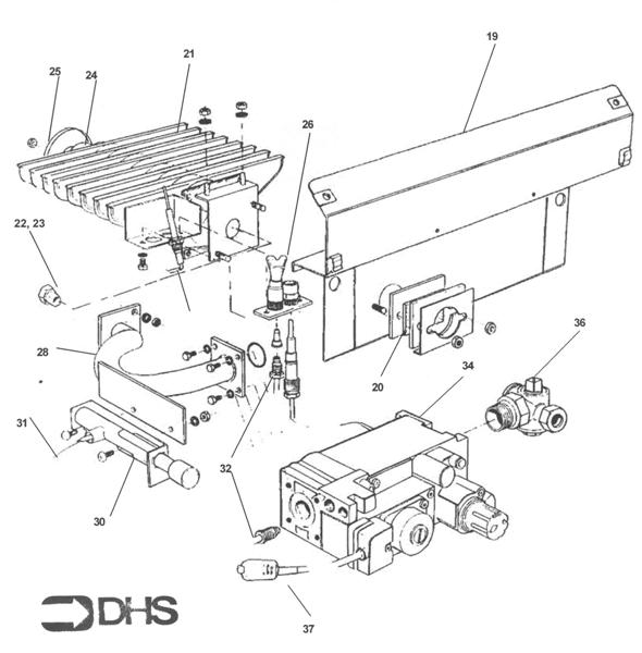 Exploded Diagram for BURNER/CONTROL