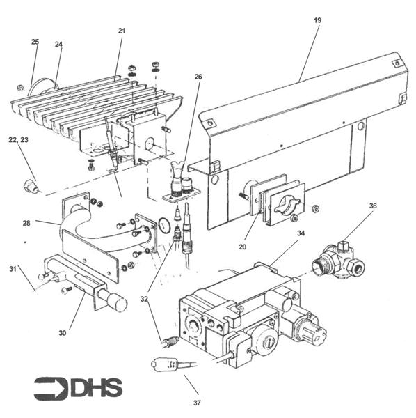 Exploded Diagram for BURNER/CONTROL