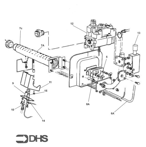 Exploded Diagram for BURNER/CONTROLS 55