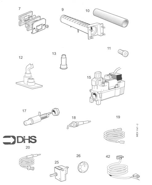 Exploded Diagram for SHORT PARTS LIST