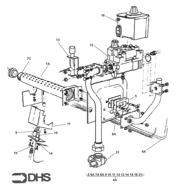 Exploded Diagram for BURNER/CONTROL