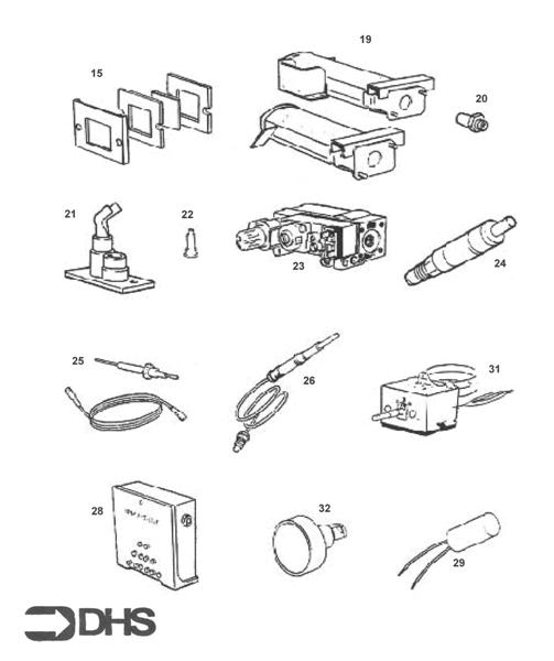 Exploded Diagram for SHORT PARTS LIST
