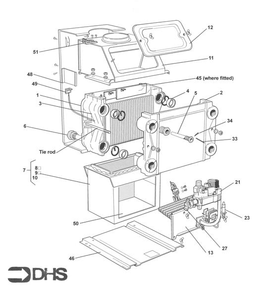 Exploded Diagram for BOILER EXPLODED 059 140