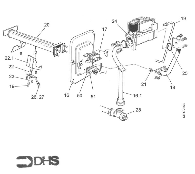 Exploded Diagram for BURNER/CONTROL