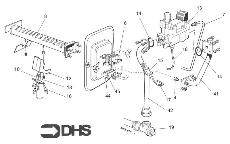 Exploded Diagram for BOILER ASSY FRONT PLATE