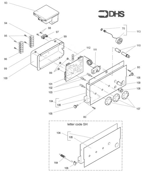 Exploded Diagram for CONTROL PANEL AND IGNITION DEV
