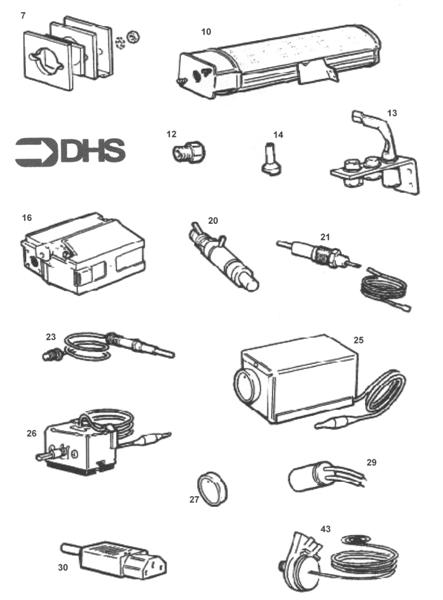 Exploded Diagram for SHORT PARTS LIST