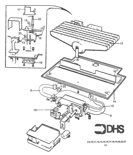 Exploded Diagram for BURNER AND CONTROLS ASSY
