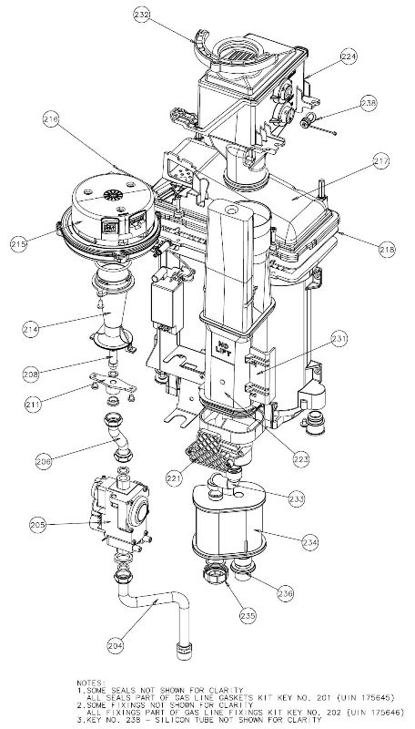 Exploded Diagram for GAS SECTION