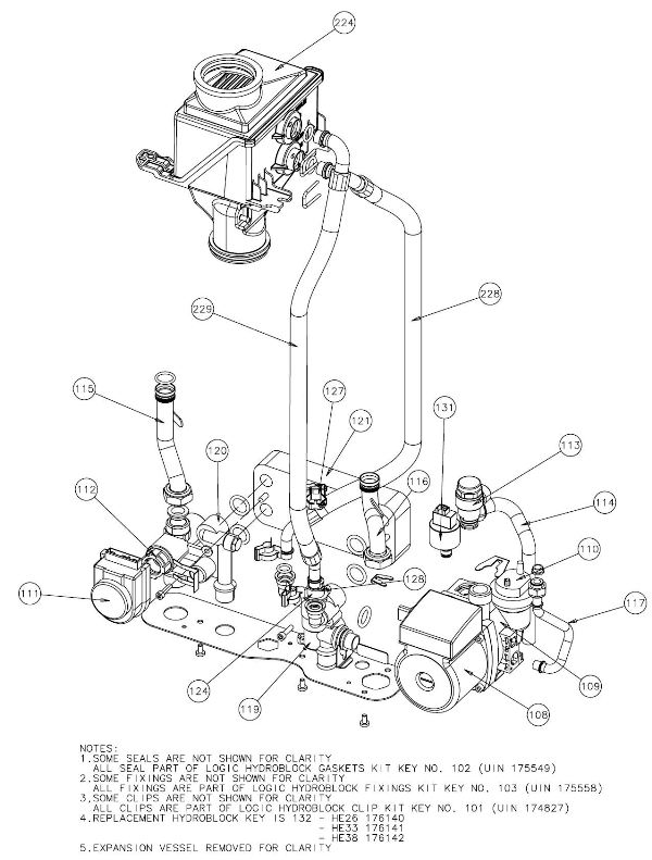 Exploded Diagram for HYDRAULICS
