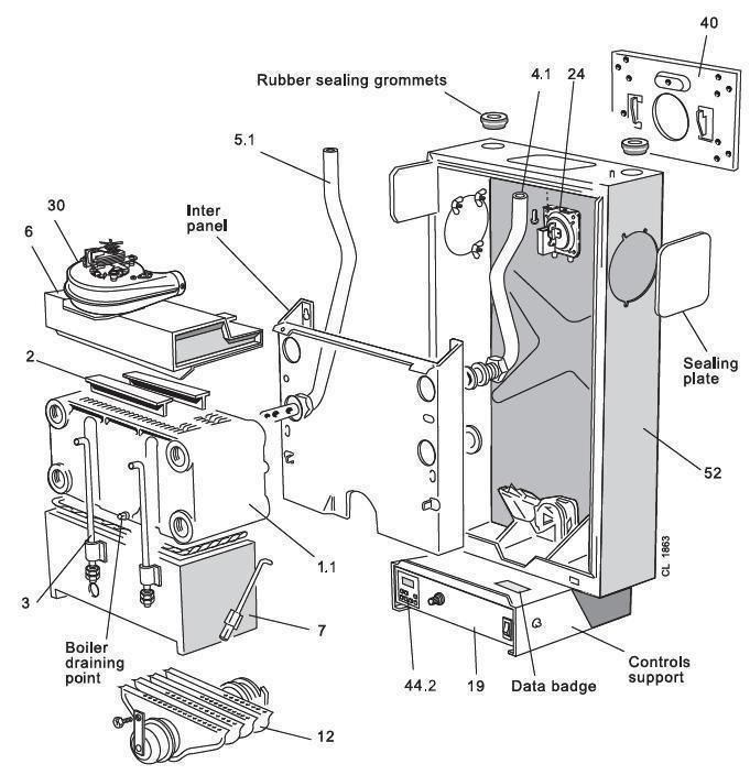Exploded Diagram for BOILER ASSEMBLY