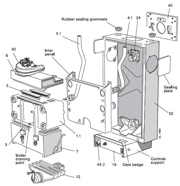 Exploded Diagram for BOILER ASSEMBLY