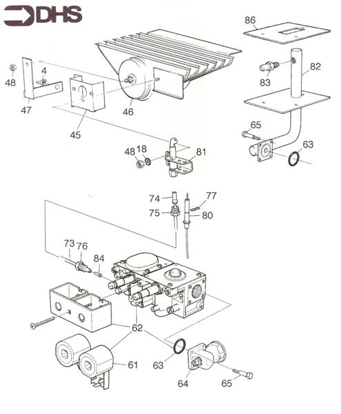 Exploded Diagram for BURNER ASSY