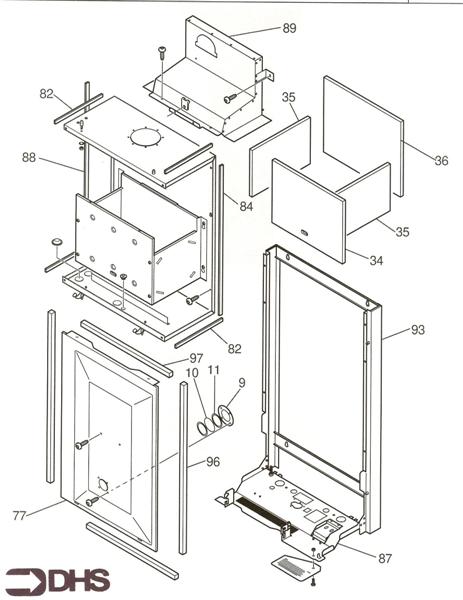 Exploded Diagram for COMBUSTION BOX