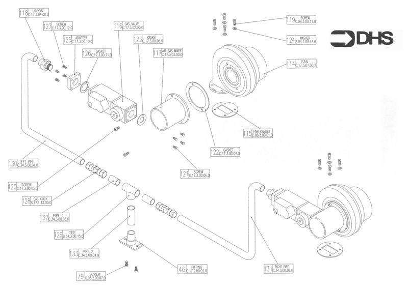 Exploded Diagram for AIR/GAS ASSY