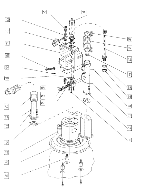 Exploded Diagram for AIR-GAS ASSY