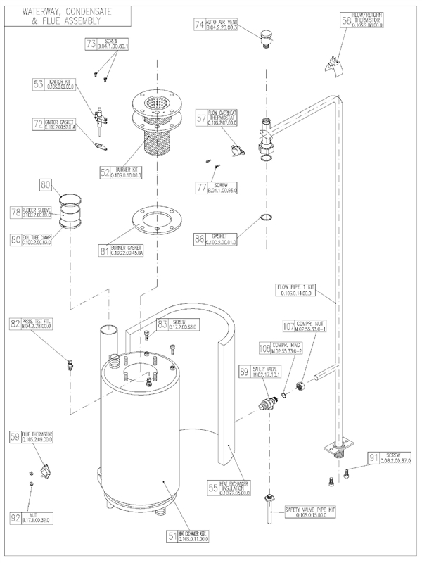 Exploded Diagram for WATERWAY (A)